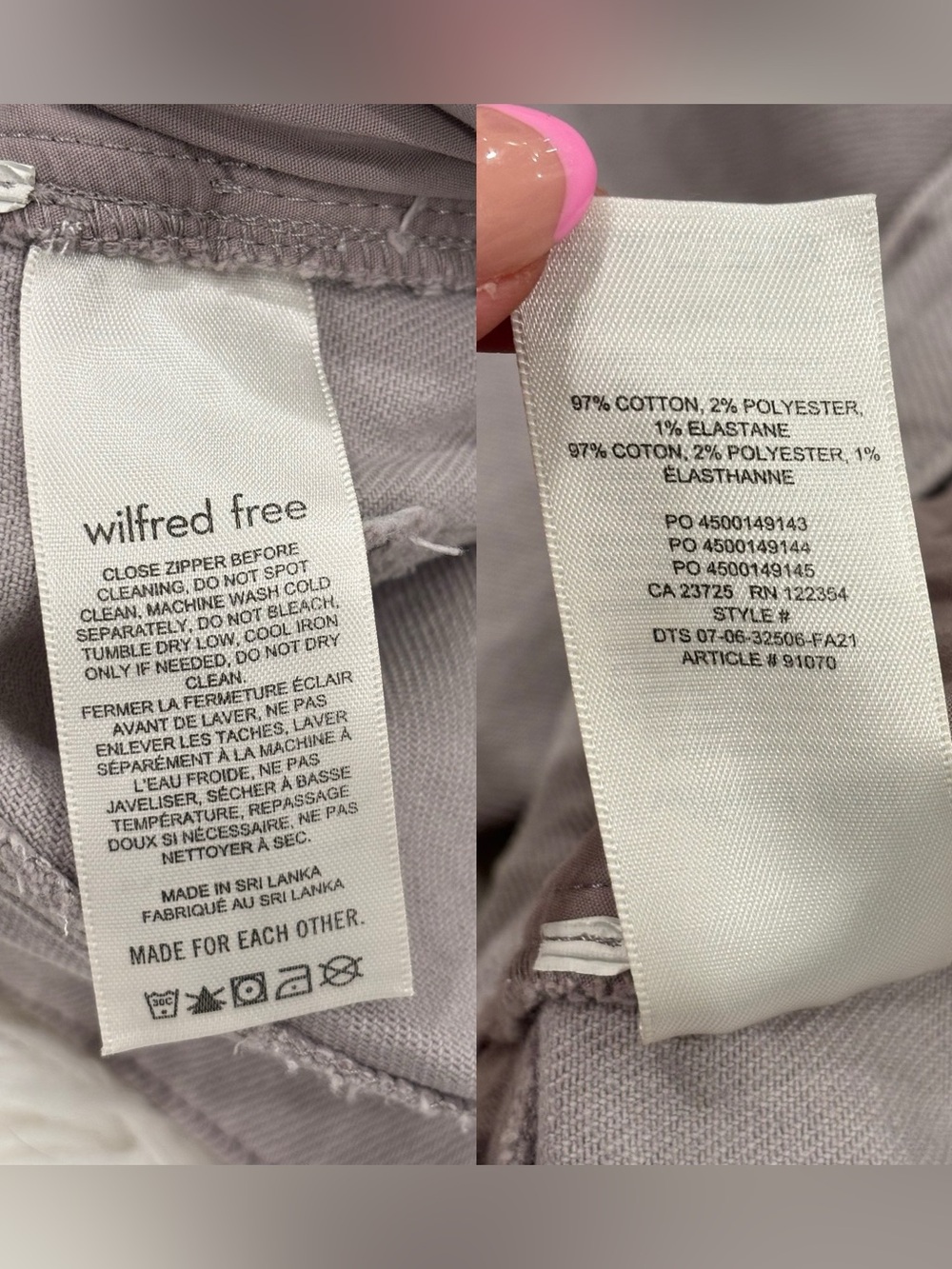 Aritzia Wilfred Free the Melina Grey Pant - Picture 11 of 11